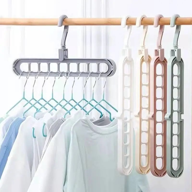 Folding hanger saves space