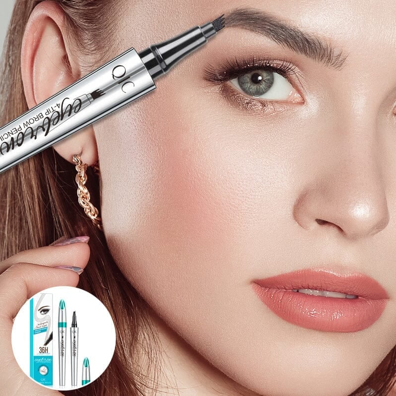 Waterproof 4 Fork Liquid Eyebrow Pencil