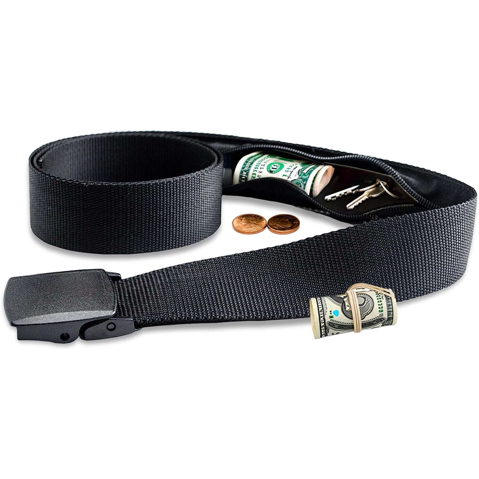 2024 New Hot Sale—Travel Security Belt with Hidden Money Compartment Pocket Belt