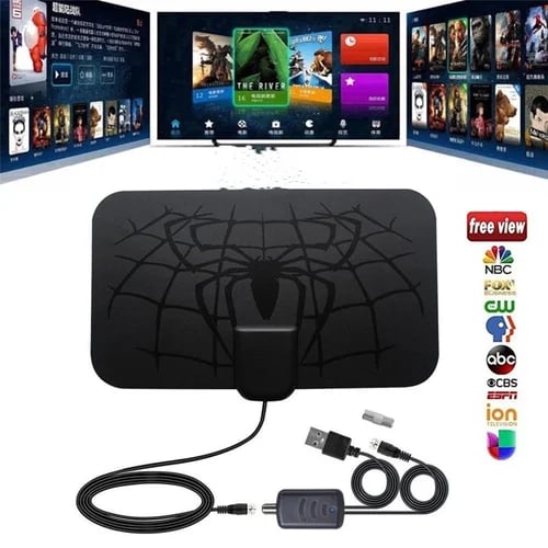 Save 49% OFF - Spider Pattern New HDTV Cable Antenna 4K (5G chip,  can be used worldwide)