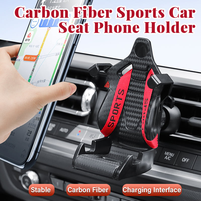 FATHER'S DAY SALE - Carbon Fiber Sports Car Seat Phone Holder