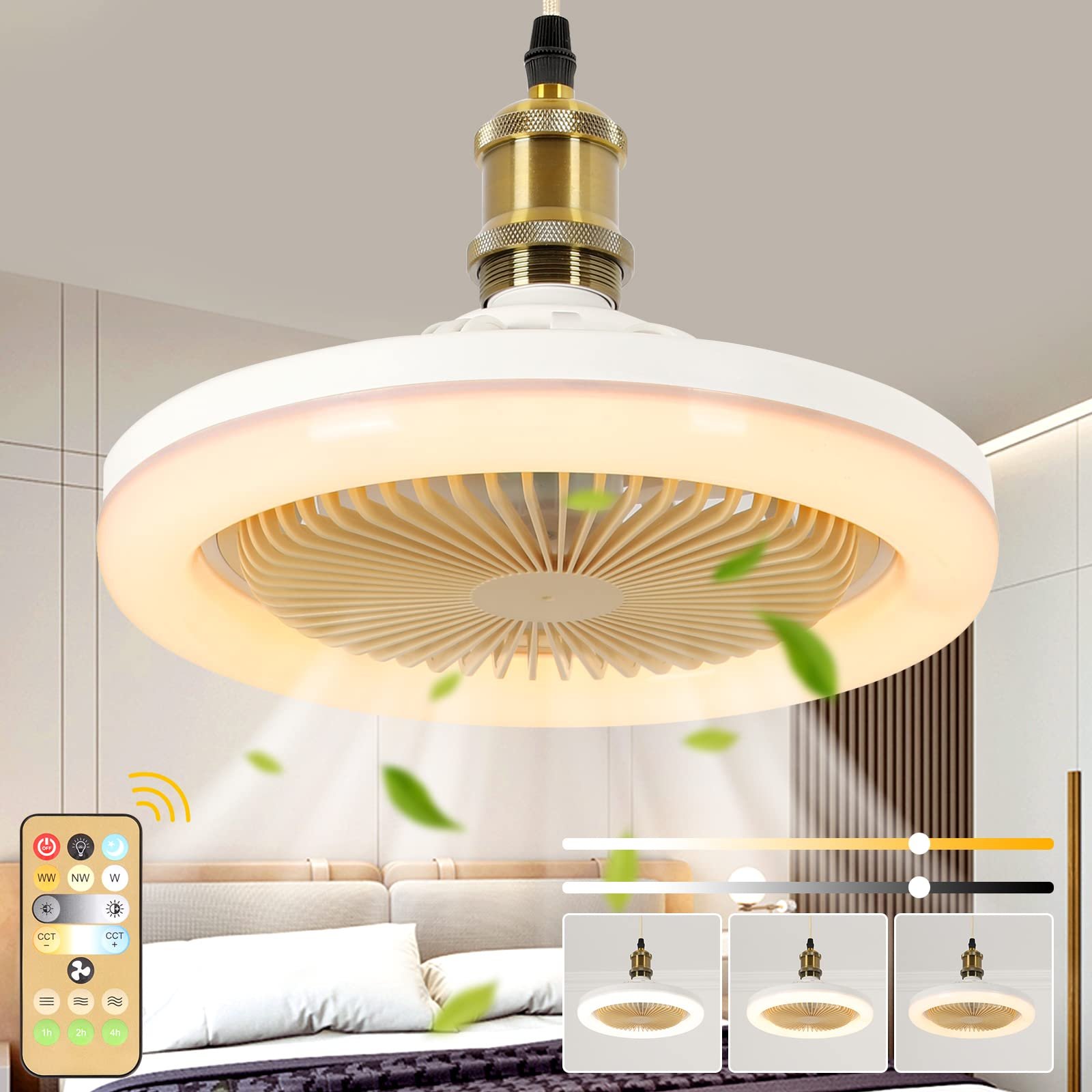 Remote Control Electric Fan Chandelier