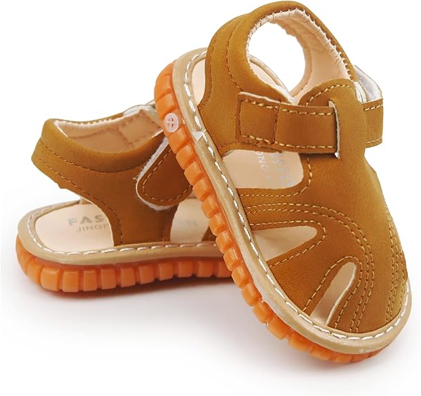 Toddler Boys & Girls Squeaky Sandals- Anti-Slip Rubber Sole