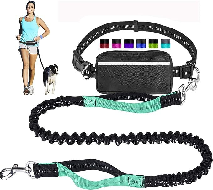 Hands Free Dog Leash with Zipper Pouch