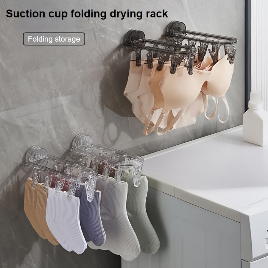 Foldable Underwear & Socks Suction Cup Holder