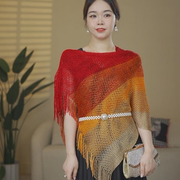 2024 New Fringe Knit Shawl