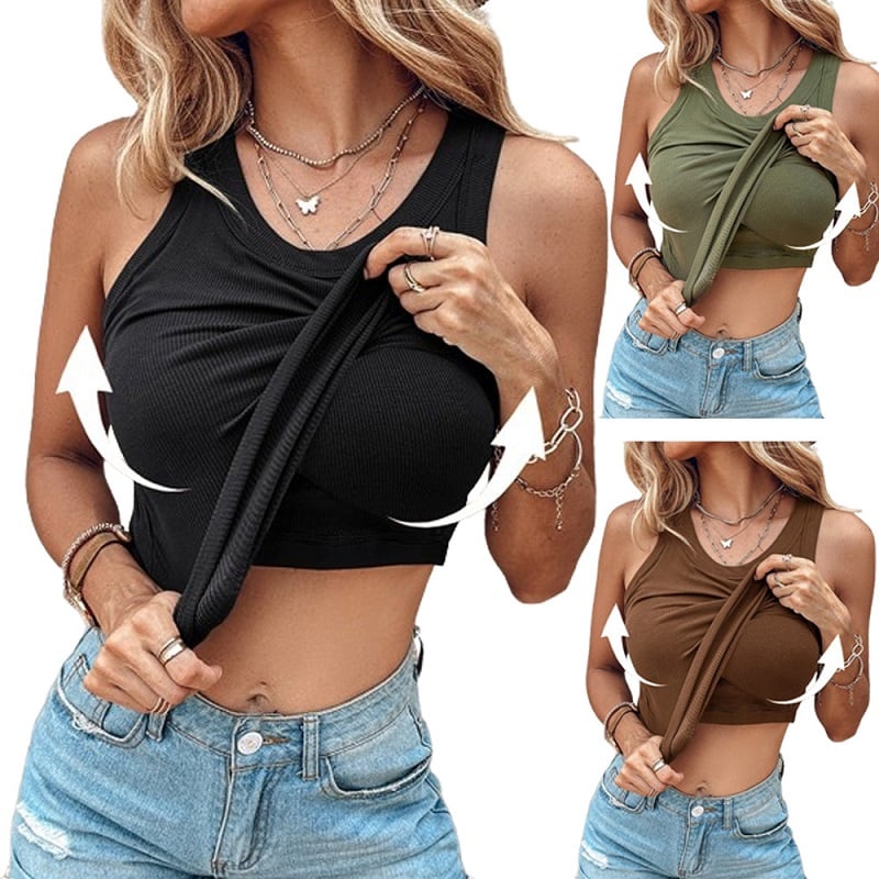 【BUY 2 SAVE 10% & FREE SHIPPING】Tank Top with Built in Bra Cup for Women