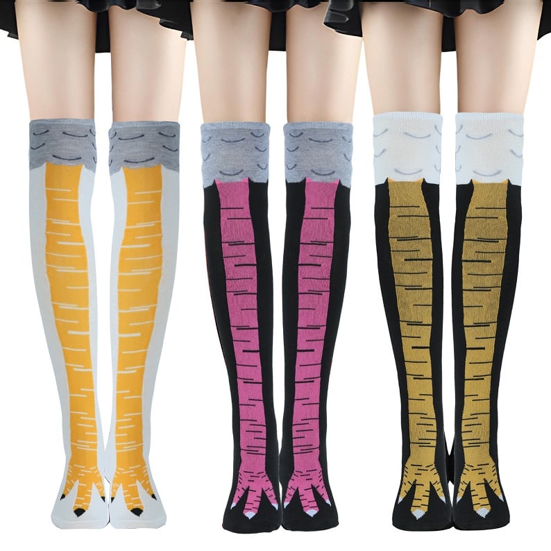 Funny Chicken Legs Novelty Socks