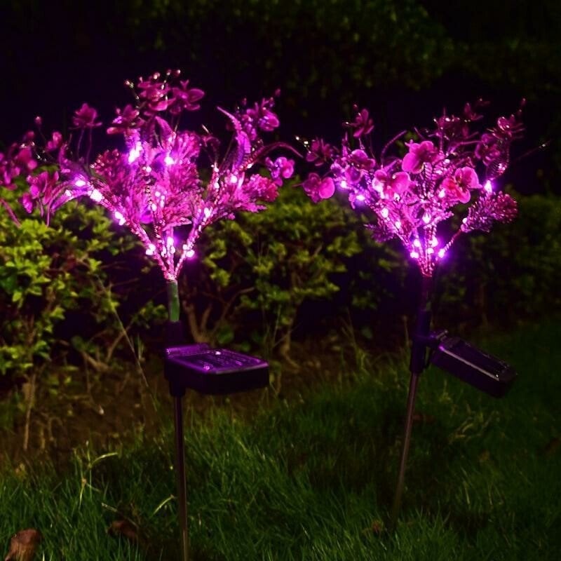 Solar Butterfly Orchid Light Lawn Light(SET OF TWO)