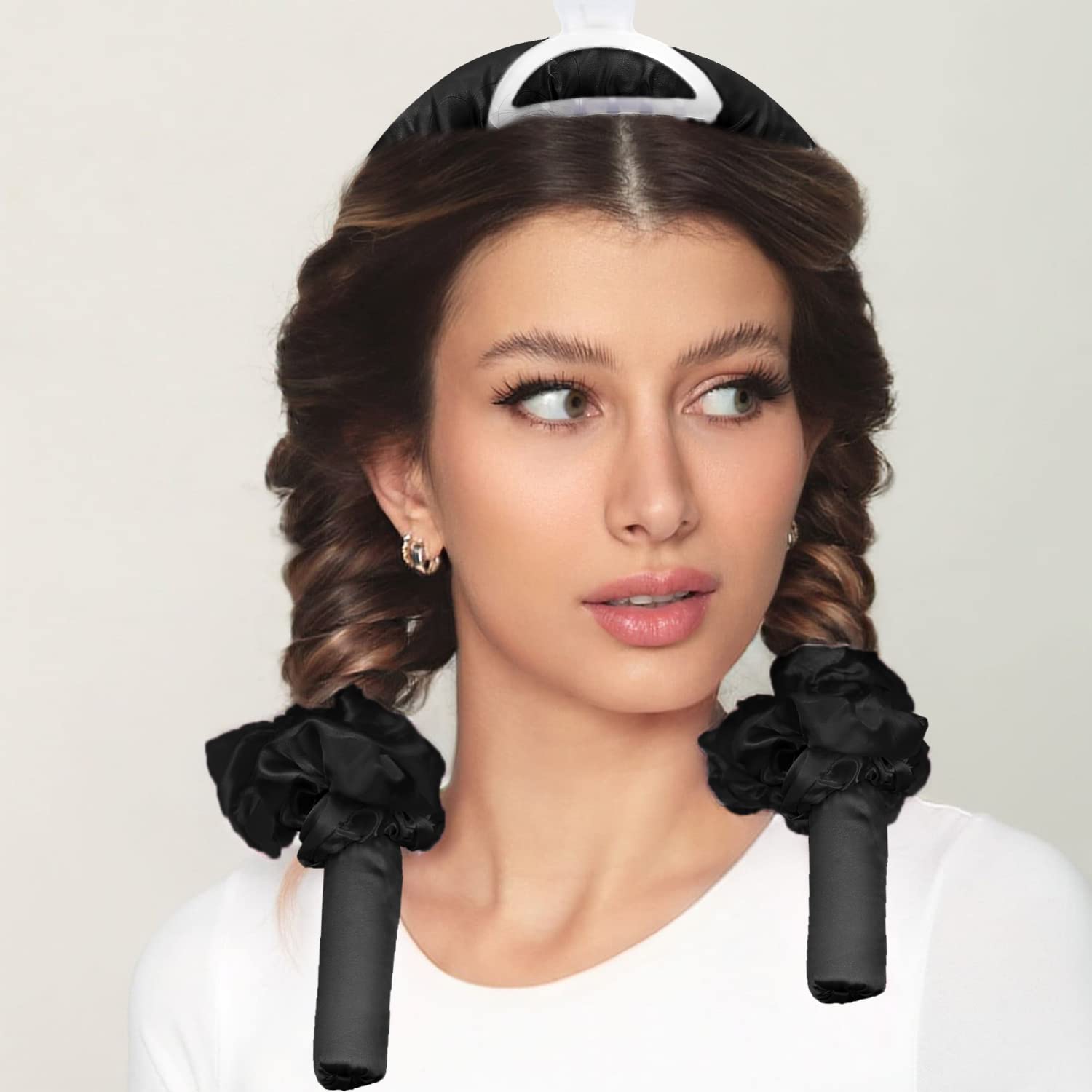 Heatless Hair Curling Rod Headband for Long Hair