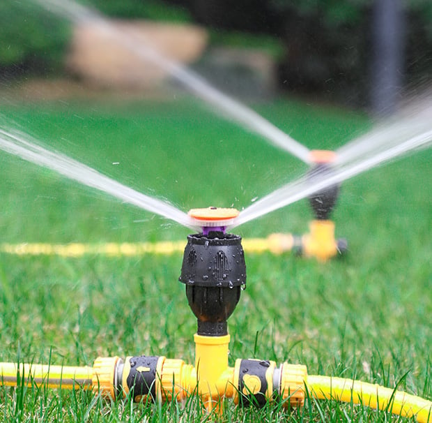 HOT SALE NOW 49% OFF   - 360° Rotation Auto Irrigation System Garden Lawn Sprinkler Patio,Coverage Diameter 65ft