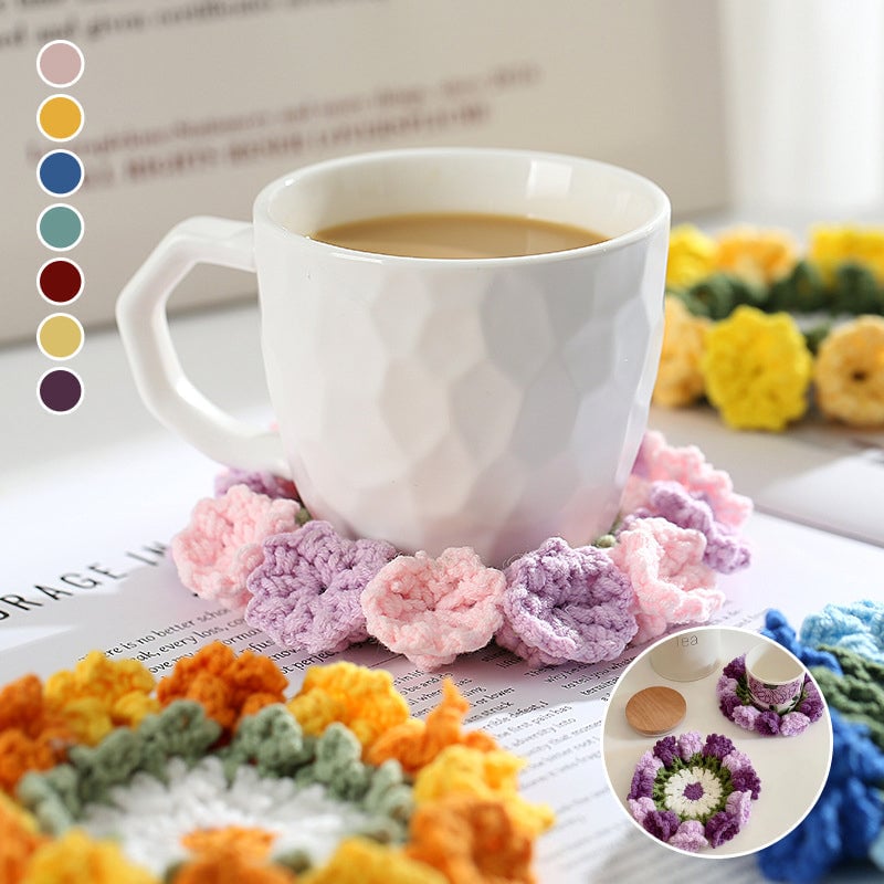 HOT SALE NOW 49% OFF   - Hand Knit Crochet Suzuran Flower Coaster