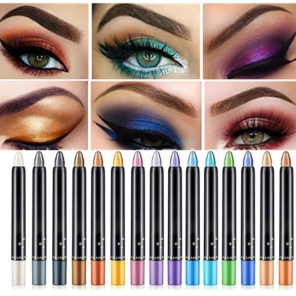 HOT SALE NOW 49% OFF   - 15 Color Highlighter Eyeshadow Pencil Slight waterproofing Glitter Eye Shadow Eyeliner Pen