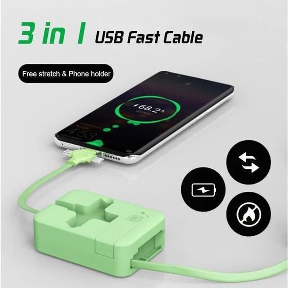 HOT SALE NOW 49% OFF   - 3 in 1 Data Line Fast Charging Line Storage Box⚡⚡