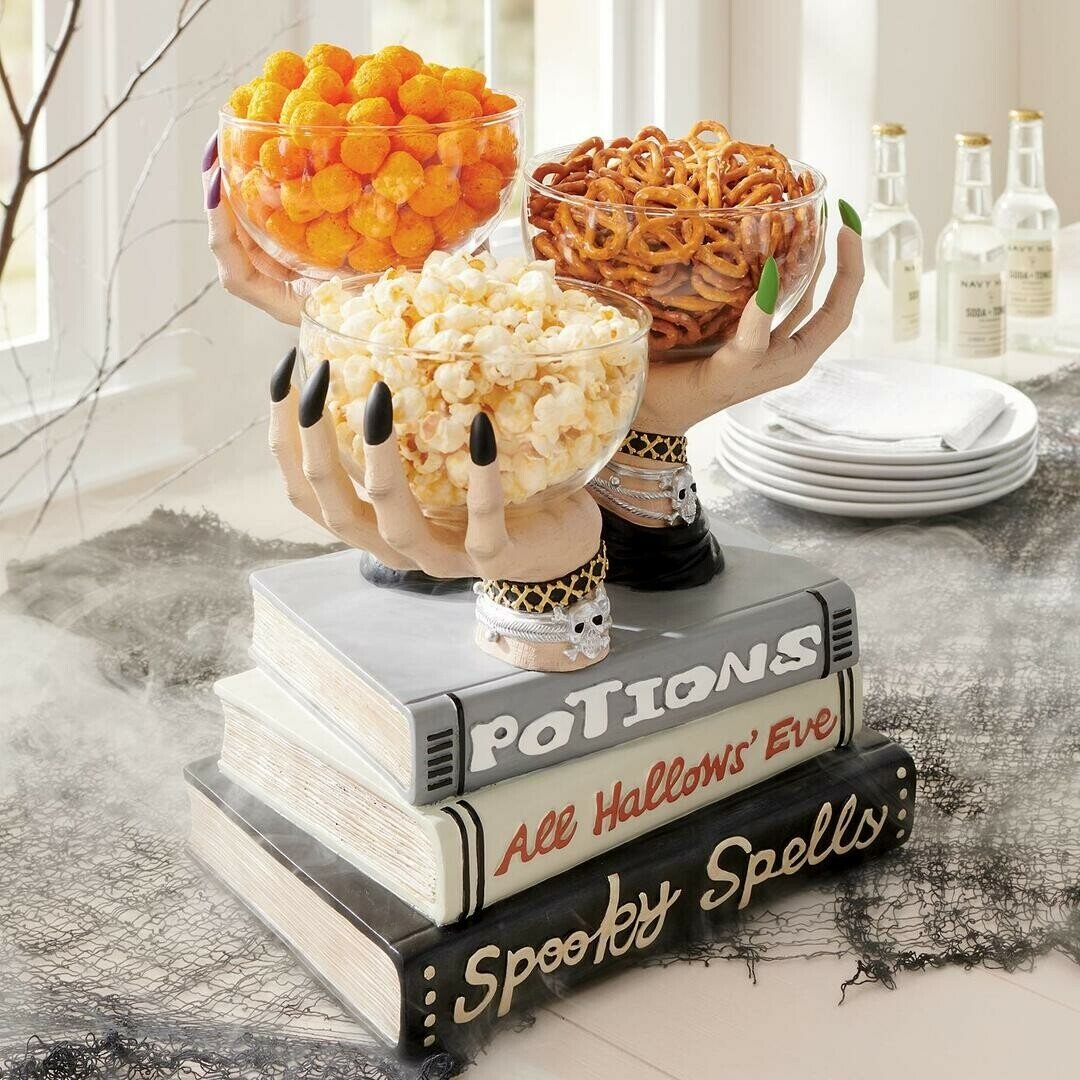 Witch Hands Snack Bowl Stand