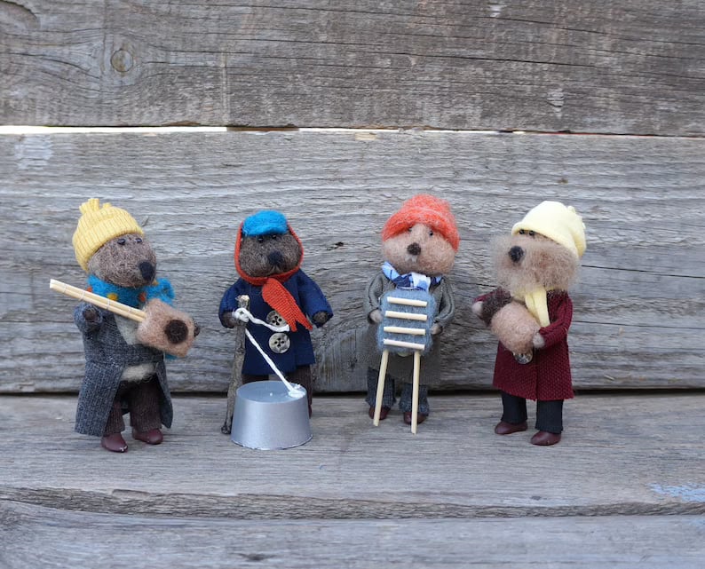 Christmas decoration-Jug-band organic art doll(Hand-made)