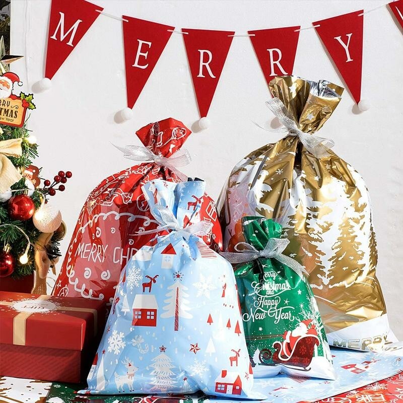 Christmas Hot sale-Drawstrings Gift Bags