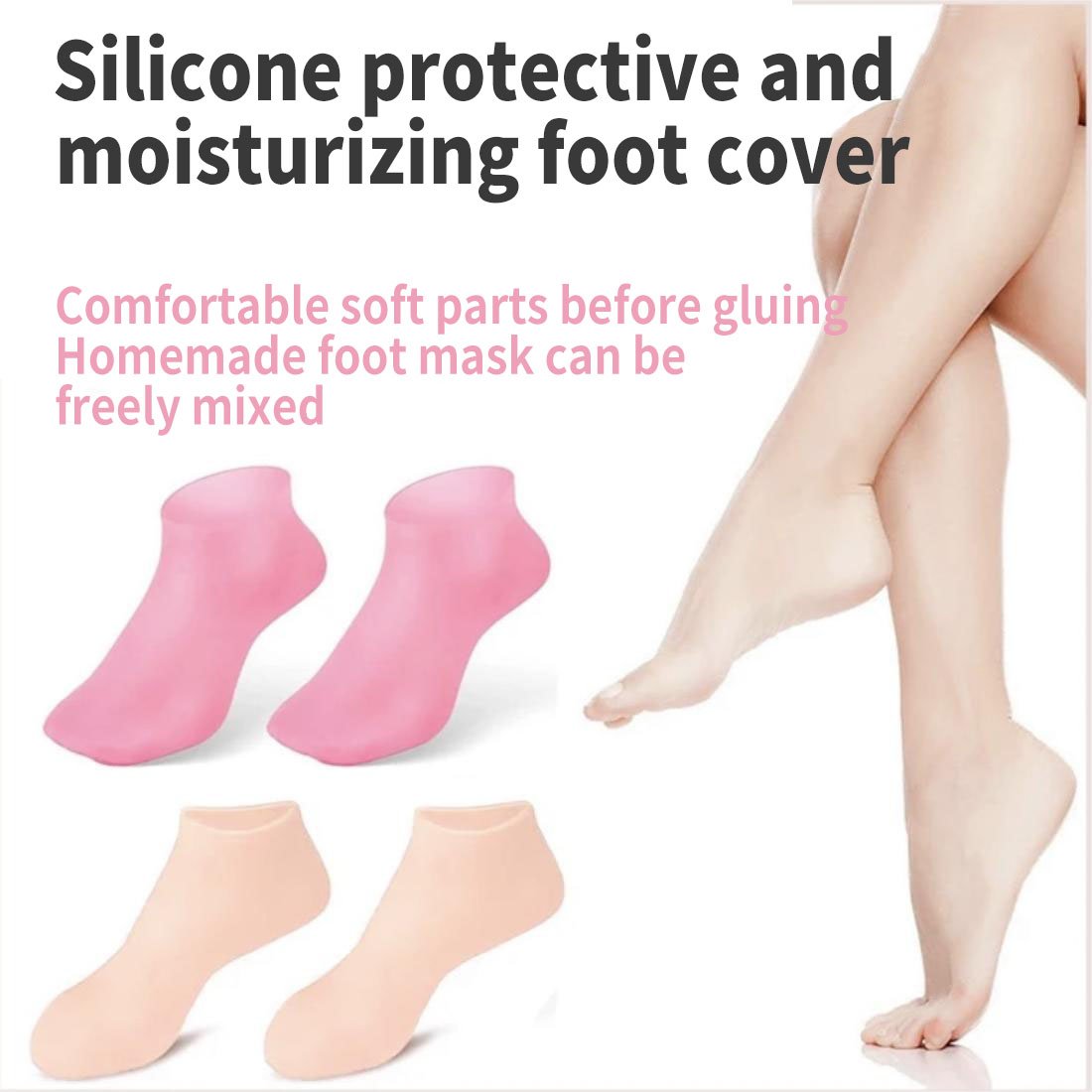 New Sale-Moisturizing Foot Mask Exfoliating Silicone Socks Beach Protective Socks