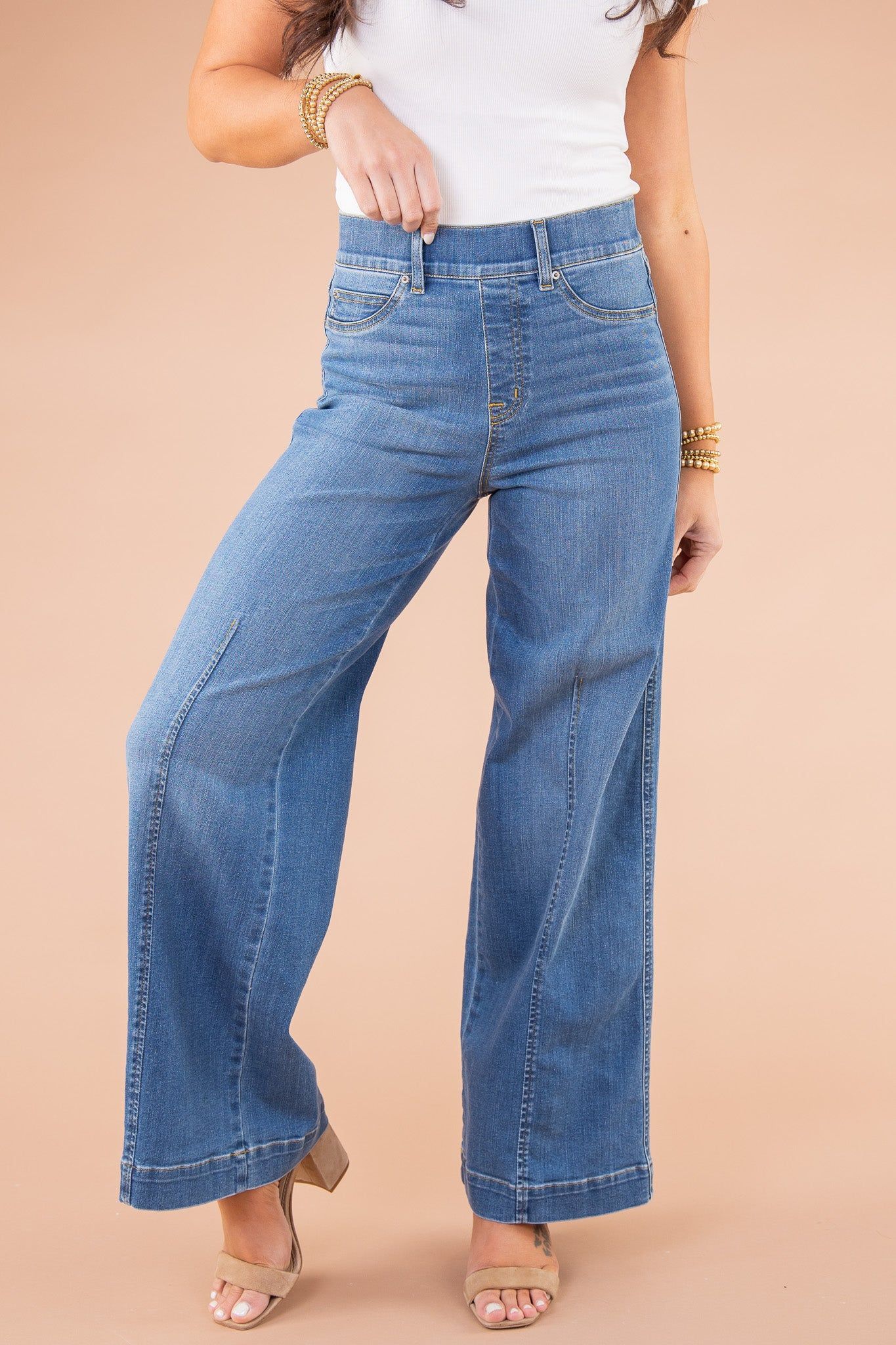 Hot Sale-49% OFFSeamed Front Wide Leg Jeans (Buy More Save More&Free Shipping)