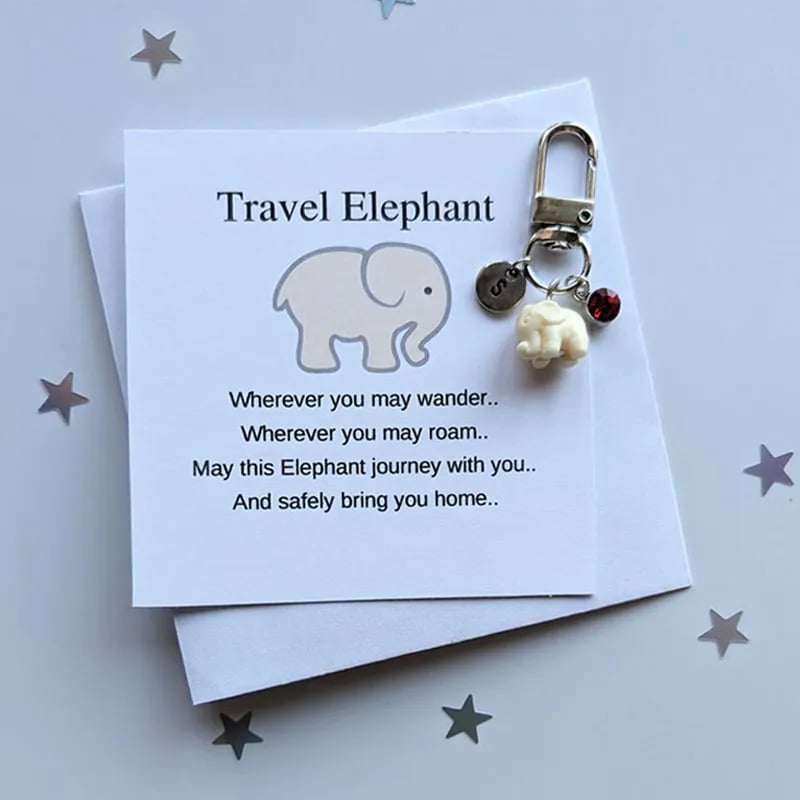 LAST DAY 49% OFF - Cream Travel elephant keychain