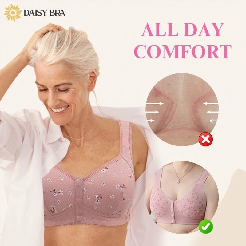 Last Day 49% OFF - Comfortable & Convenient Front Button Bra-Daisy Bra