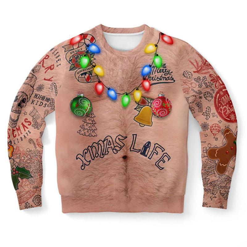 Topless Men Ugly Sweatshirt（Style: 067）-BUY 2  FREE SHIPPING