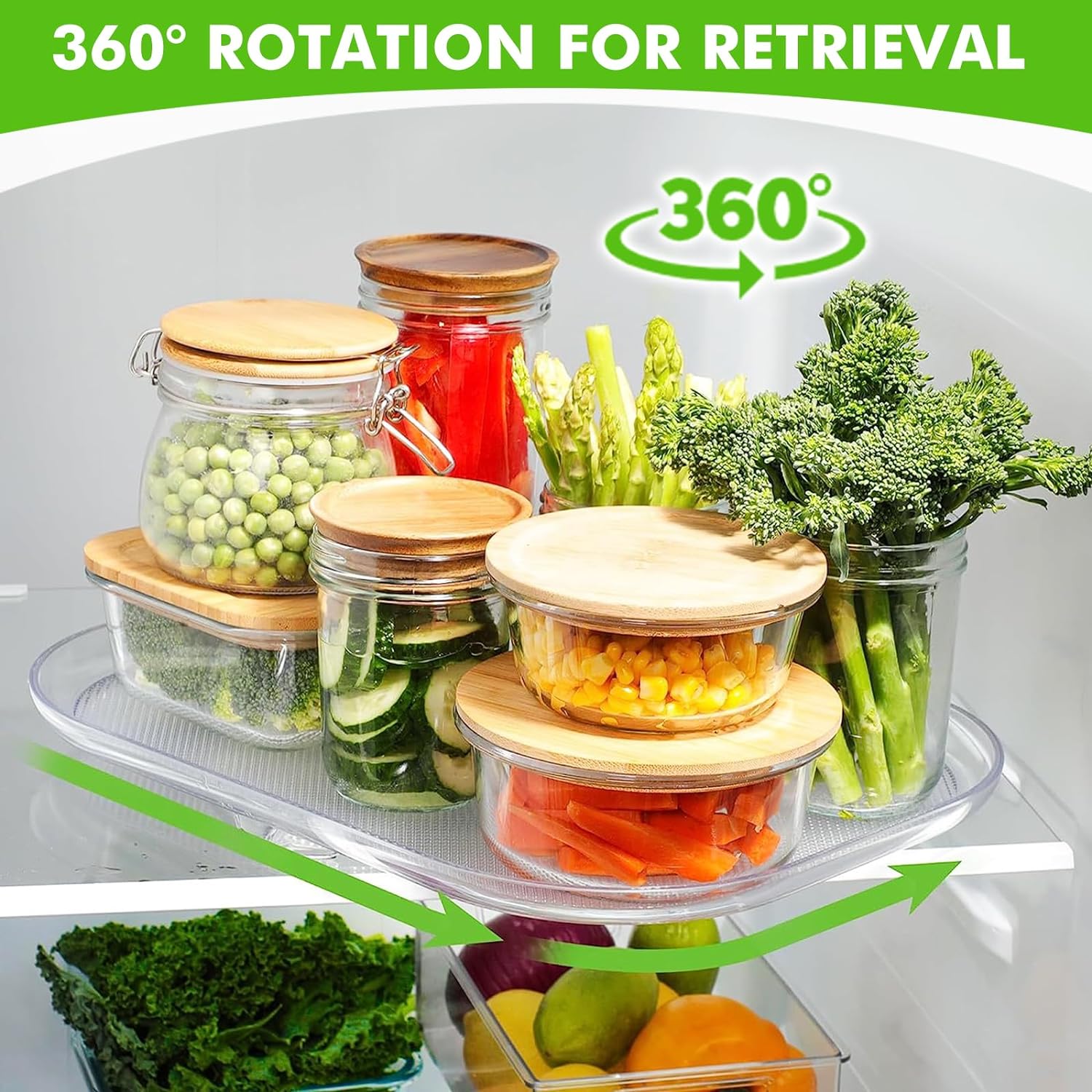 Refrigerator 360° Rotating Tray