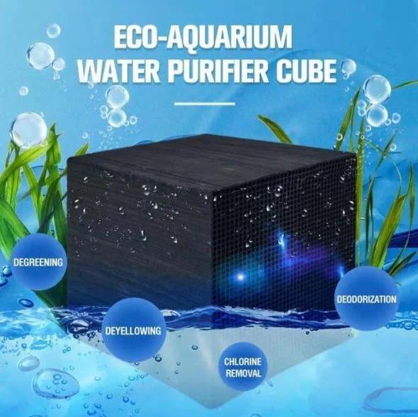 Early Summer Hot Sale -Eco-Aquarium Water Purifier Cube Filter Activated Carbon