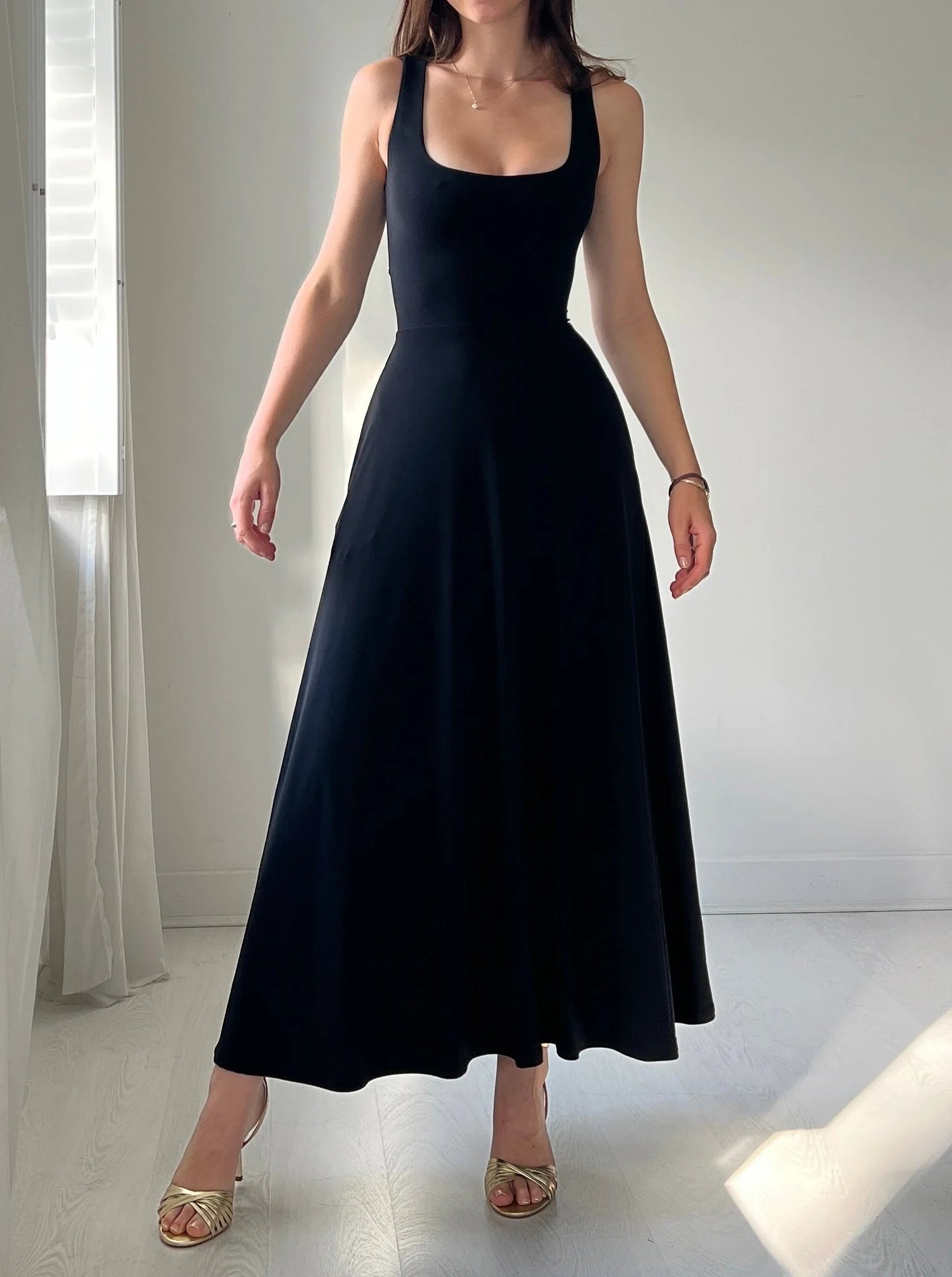 NEW WOMEN'S THICK STRAPS MIDI DRESS（Buy 2 Free Shipping）