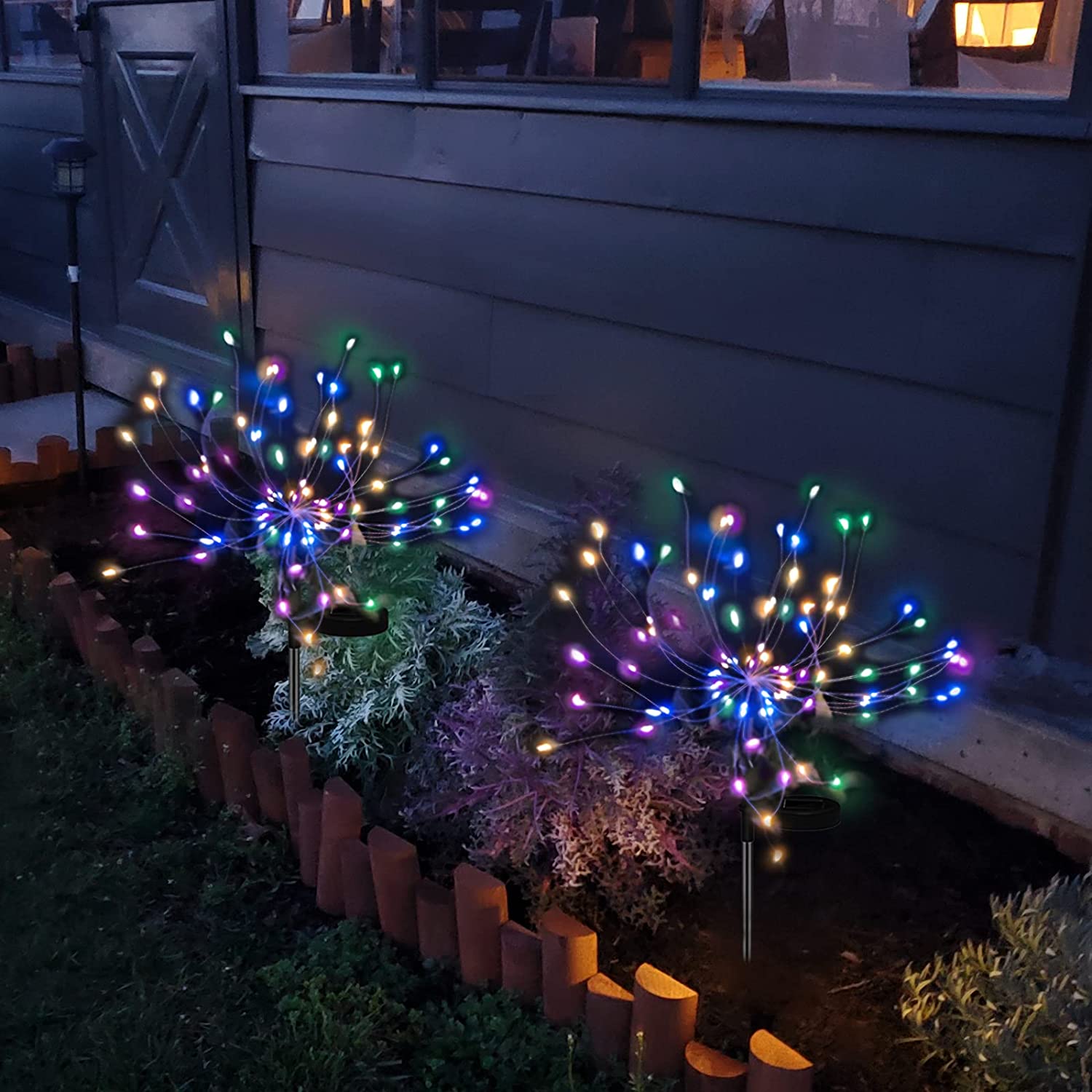 2024 New Year Hot Sale 49%Waterproof  Solar Garden Fireworks Lamp