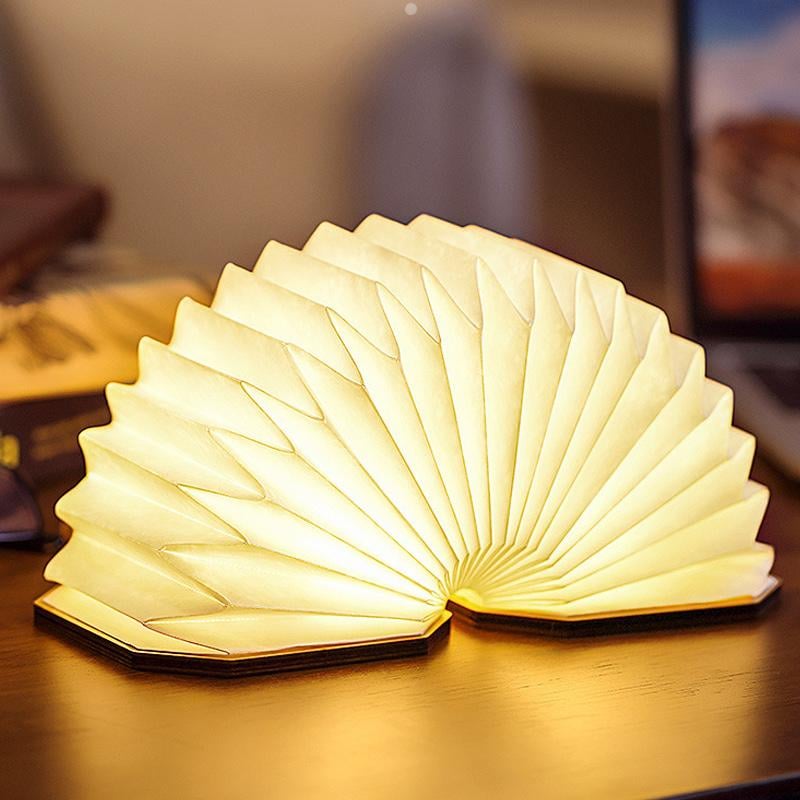 Wooden Folding Book Light