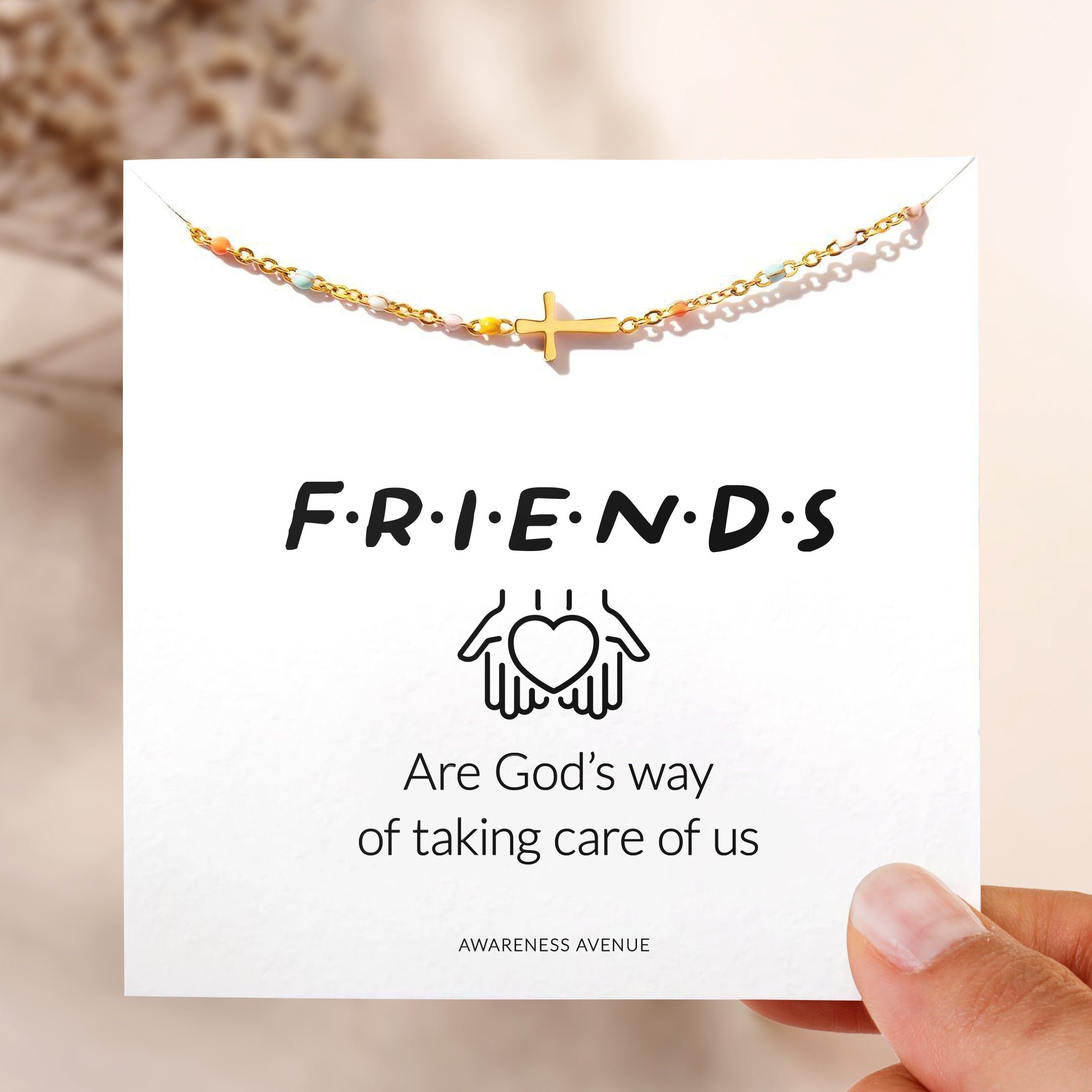 Promotion 70%OFF  - Friends Take Care of Us | Cross Bracelet