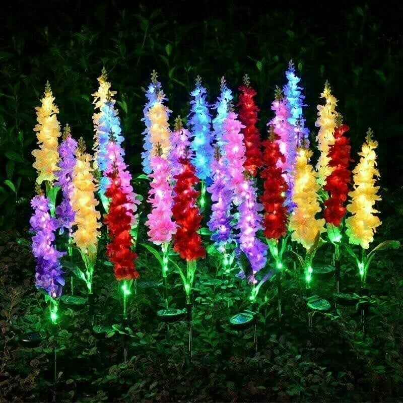 2 Pack Violet Flower Solar Garden Light