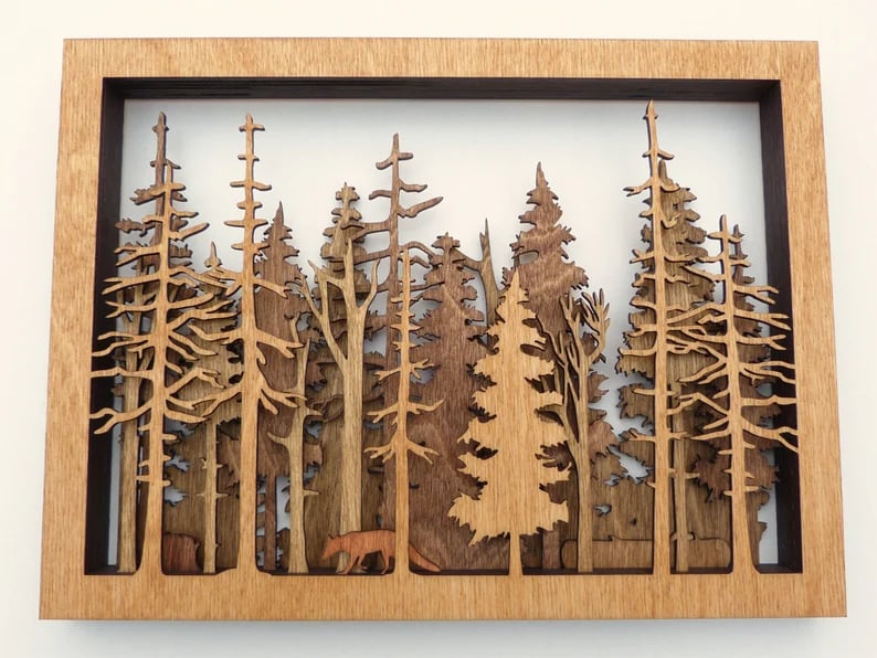 (2024 New Year Hot Sale)49% OFF-Forest Wildlife -  Handcrafted Art | Uncommon Art | 3D Art | Unique Art| All Natural Art | Rare Art