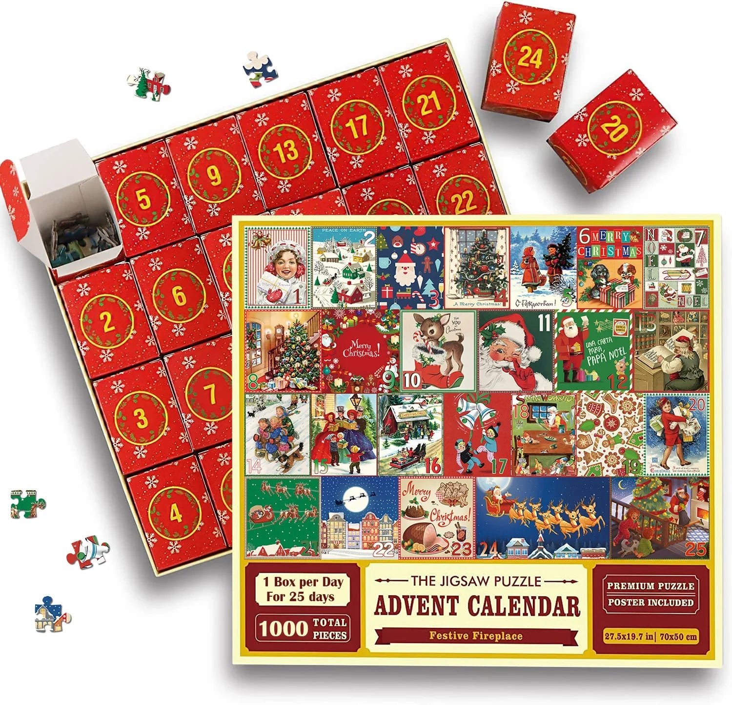 Christmas Advent Calendar Jigsaw Puzzle 1000pcs