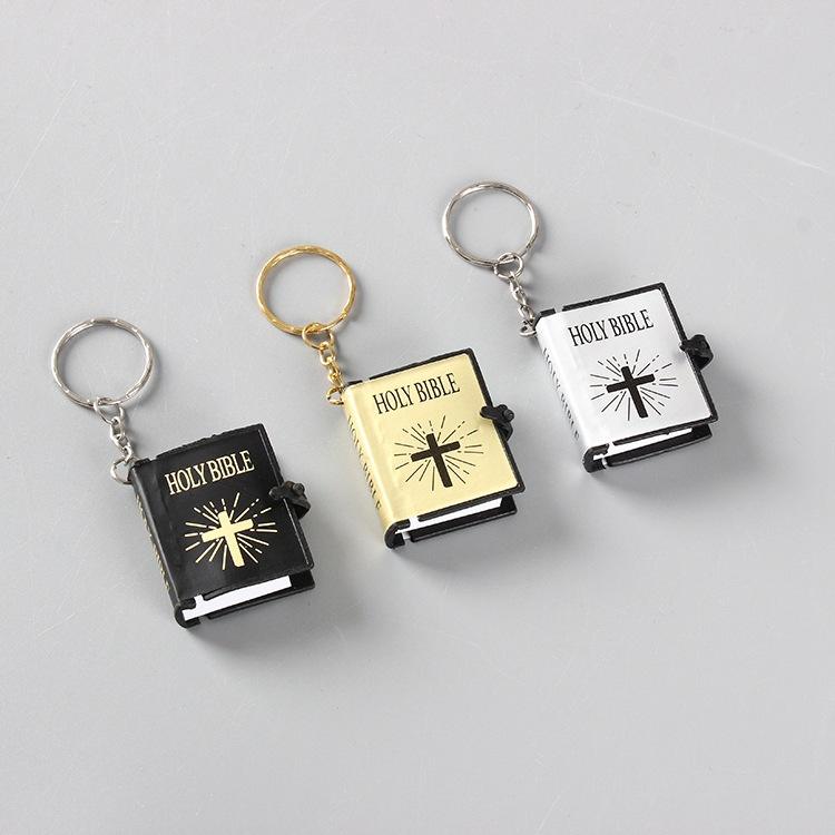 Hot Sale Promotion 49% OFF - 1:12 Mini Bible Cross Keychain