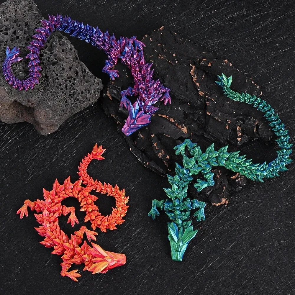 Last Day Promotion 48% OFF -Printed Arculated Laser Crystal Dragon