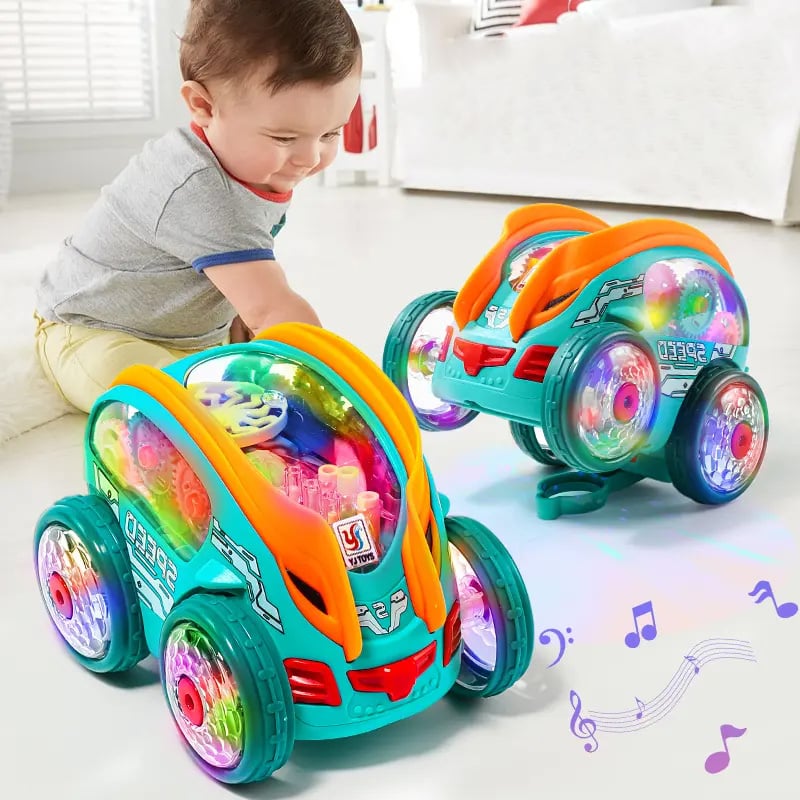 BIG SALE 49% OFF360 -Degree Lighting Music Rotating Toy Car