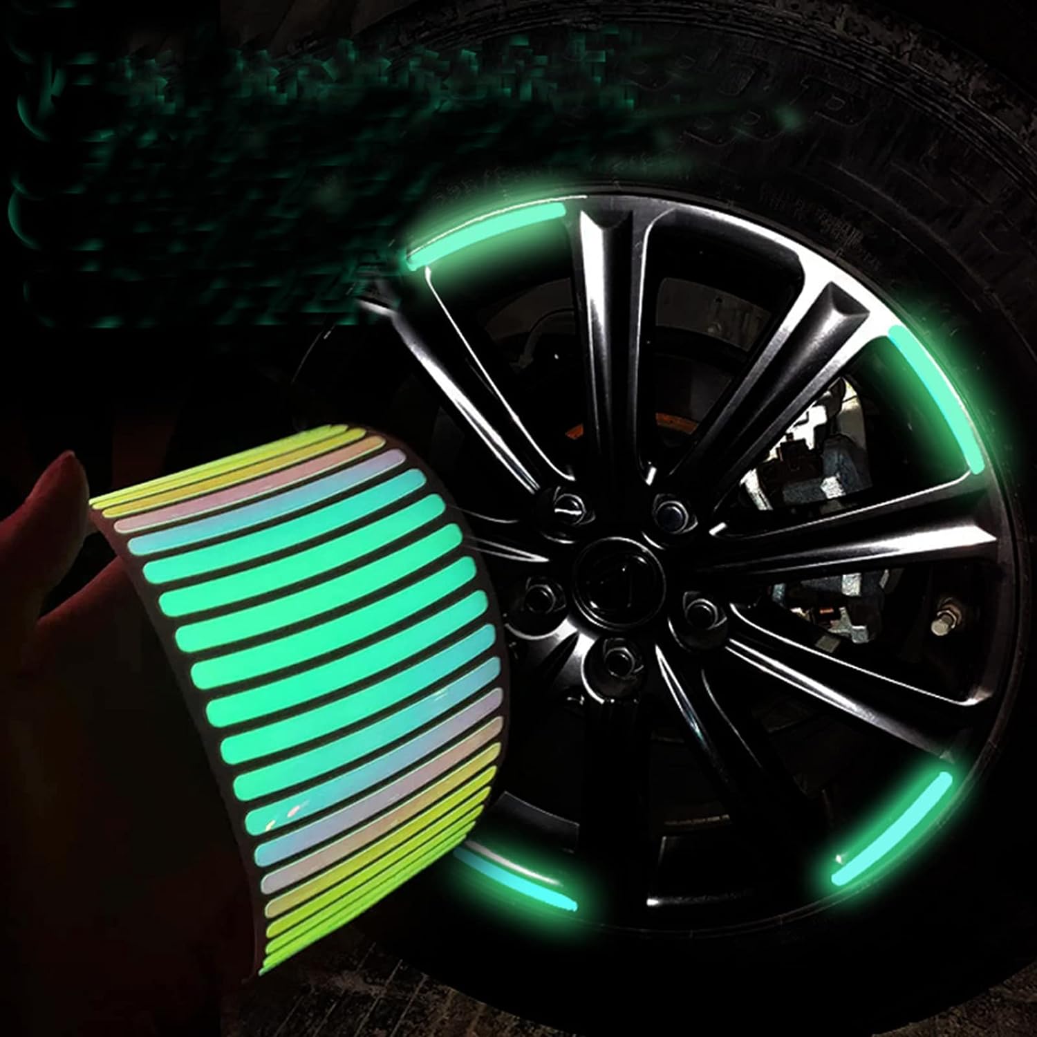 HOT SALE 49% OFF-Colorful Reflective Decorative Car Wheel Stickers