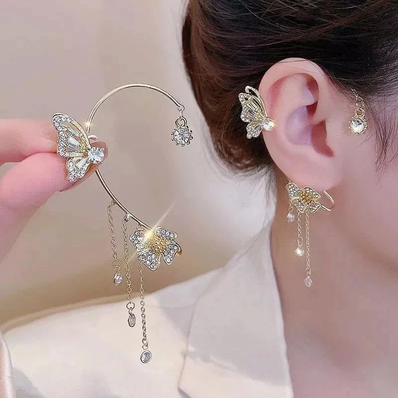 Valentine's Day Pre-Sale✨Butterfly Tassel Zirconia Earrings