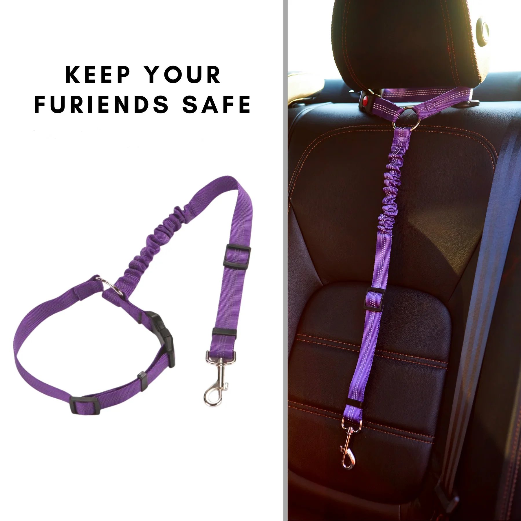 (2023-Christmas Hot Sale 49% OFF) - Adjustable Car Dog Leash（BUY 3 Free Shipping）