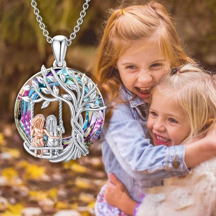 Last Day Promotion 49% OFF--For Friend -  Thank You for Being My Unbiological Sister Tree of Life Sisters Necklace