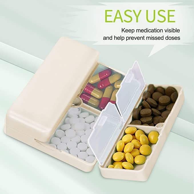 Hot Sale -7 Compartments Portable Pill Case