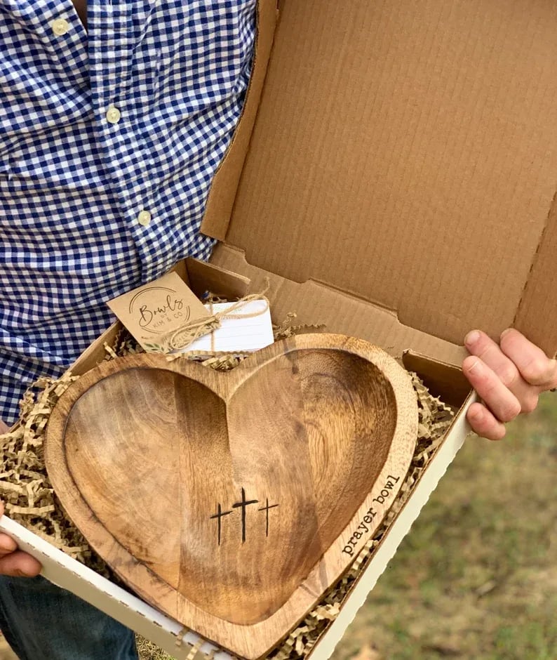 Mother's Day Sales - 49% OFF-New Heart Prayer Bowl Modern Cross religious gifts