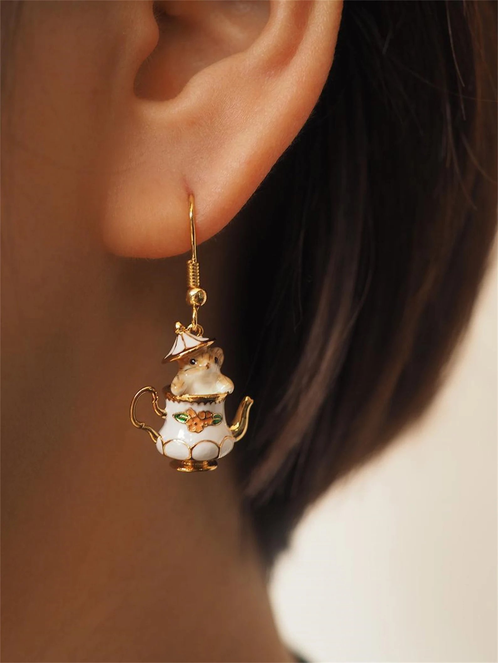 HOT SALE NOW 49% OFF  -Mouse In My Teapot Earrings Set