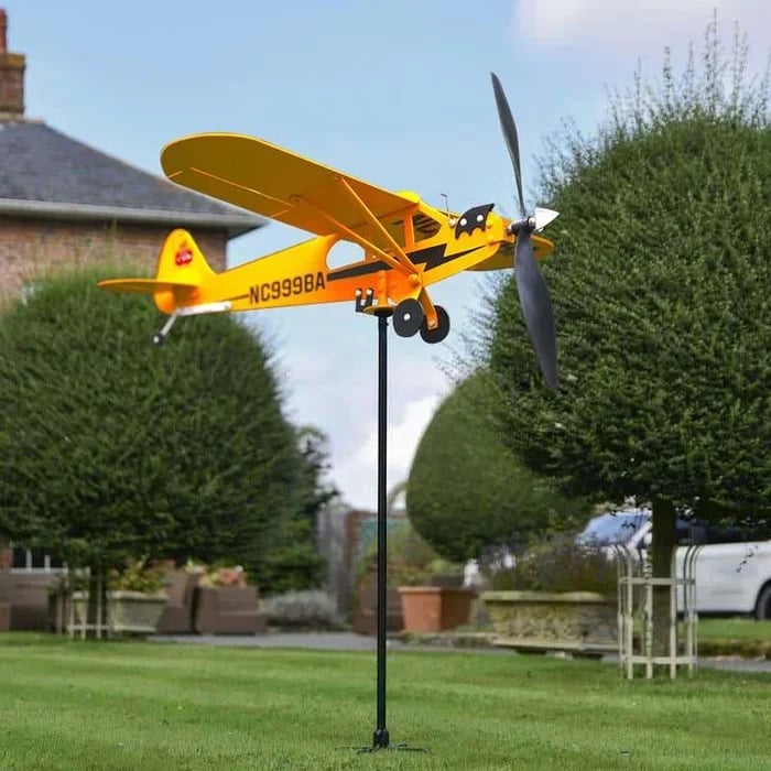 Store Anniversary Sale - Piper J3 Cub Airplane Weathervane