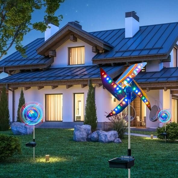 Solar Garden Decoration Windmill Light