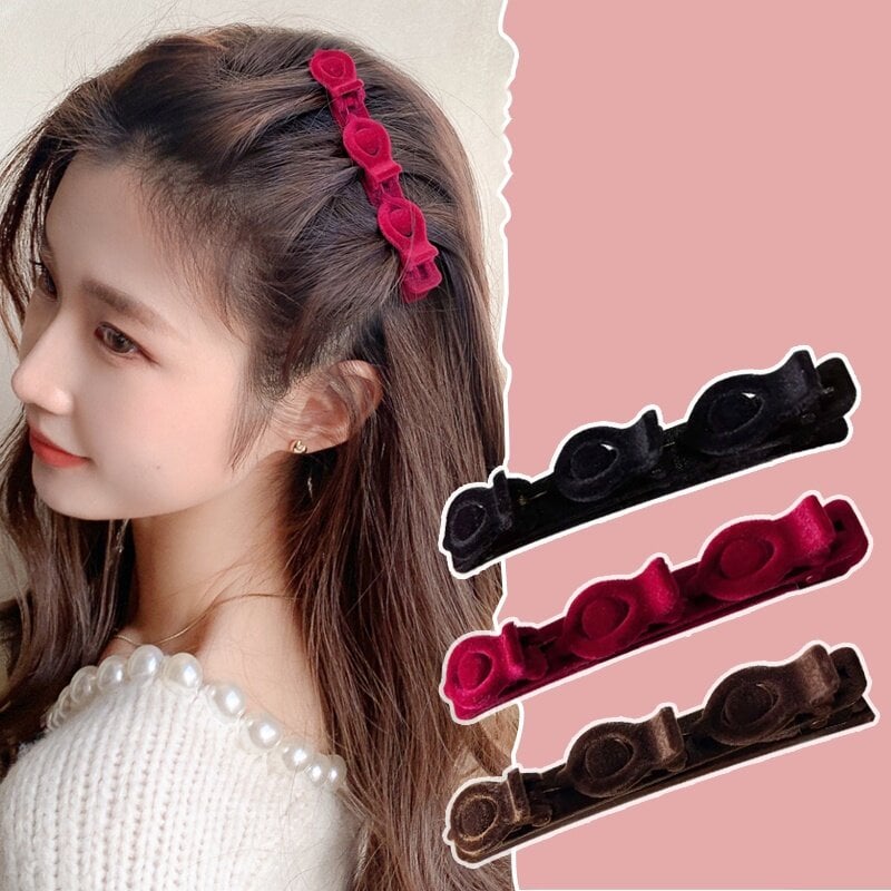 Flocking Braided Hair Clip