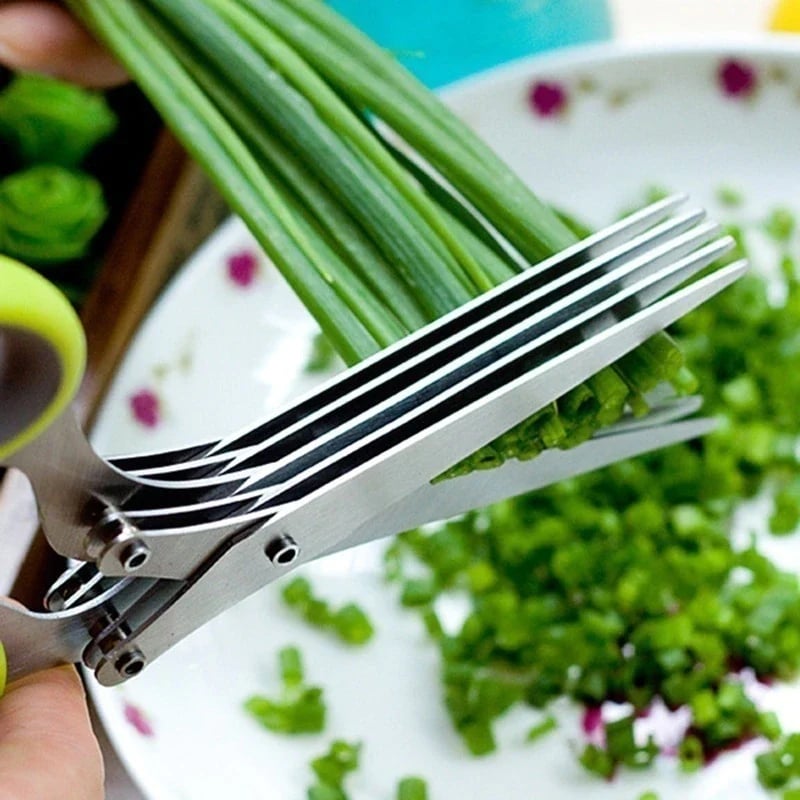 (2023-Christmas Hot Sale-49% Off ) 5 Blade Kitchen Salad Scissors