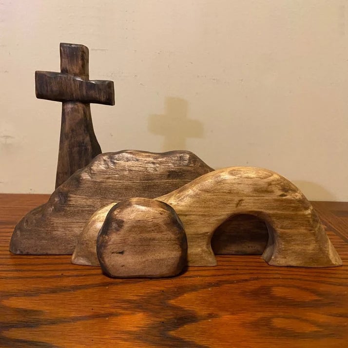 Hot Sales - 49% OFFHandmade Empty Tomb Easter Scene And Cross